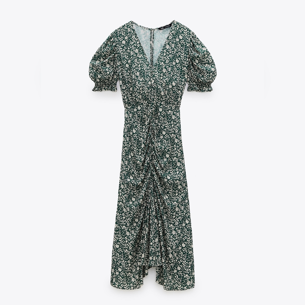 NWT Zara Midi Flpral Printed Dress - 6601-675